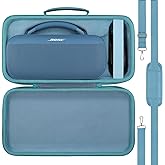 for Bose SoundLink Max Portable Speaker Hard Protective Case, Portable Travel Case Replacement with Shoulder Strap and Handle (Blue Case) - co2CREA