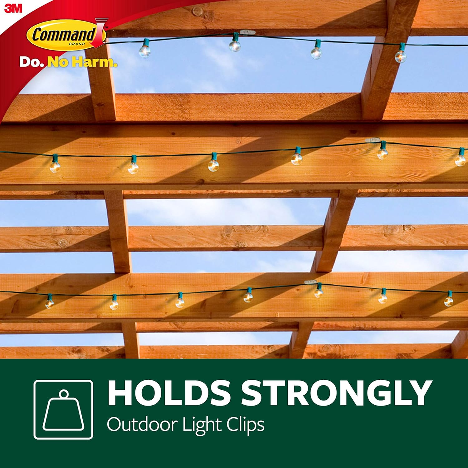 Command Outdoor Light Clips, Clear, 20 clips, 24 strips (AW017-20NA) - - 