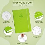 Clever Fox Password Book with Alphabetical Tabs Green Large 60- Day Money-Back view 2