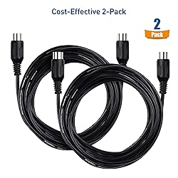 Cable Matters 2-Pack 5 Pin DIN MIDI Cable, 5 Pin