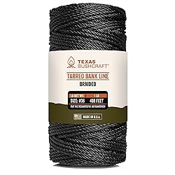 Texas Bushcraft Tarred Bank Line Twine - #36 Black