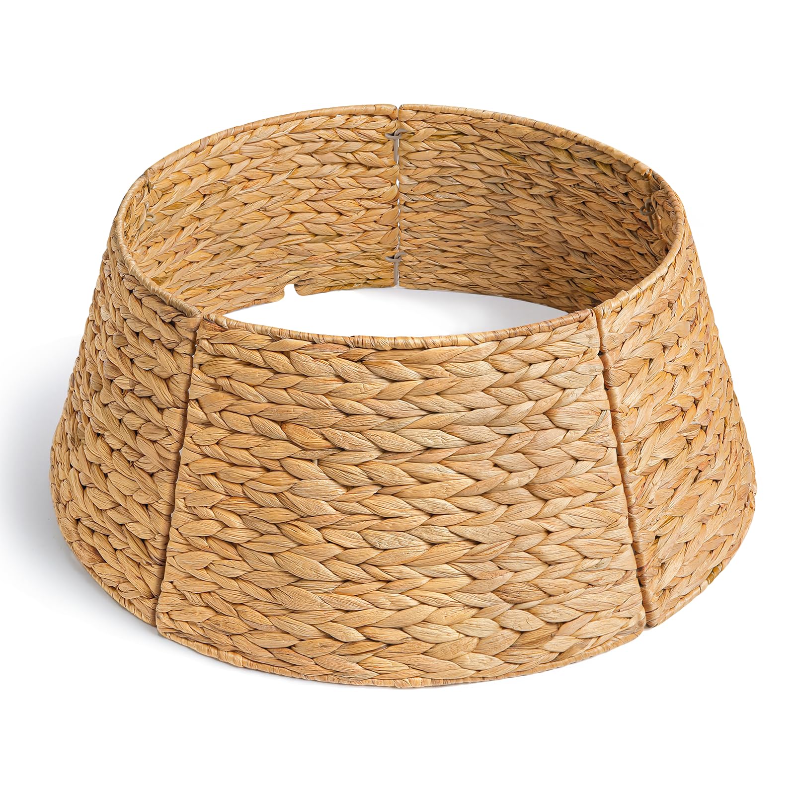 Photo 1 of 27in Christmas Tree Collar, Natural Christmas Tree Ring Woven Rattan Tree Base Cover for Christmas Home Decor