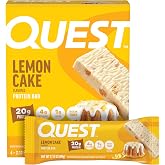 Quest Nutrition Lemon Cake Protein Bars, High Protein, Low Carb, Gluten Free, Keto Friendly, 4 Count