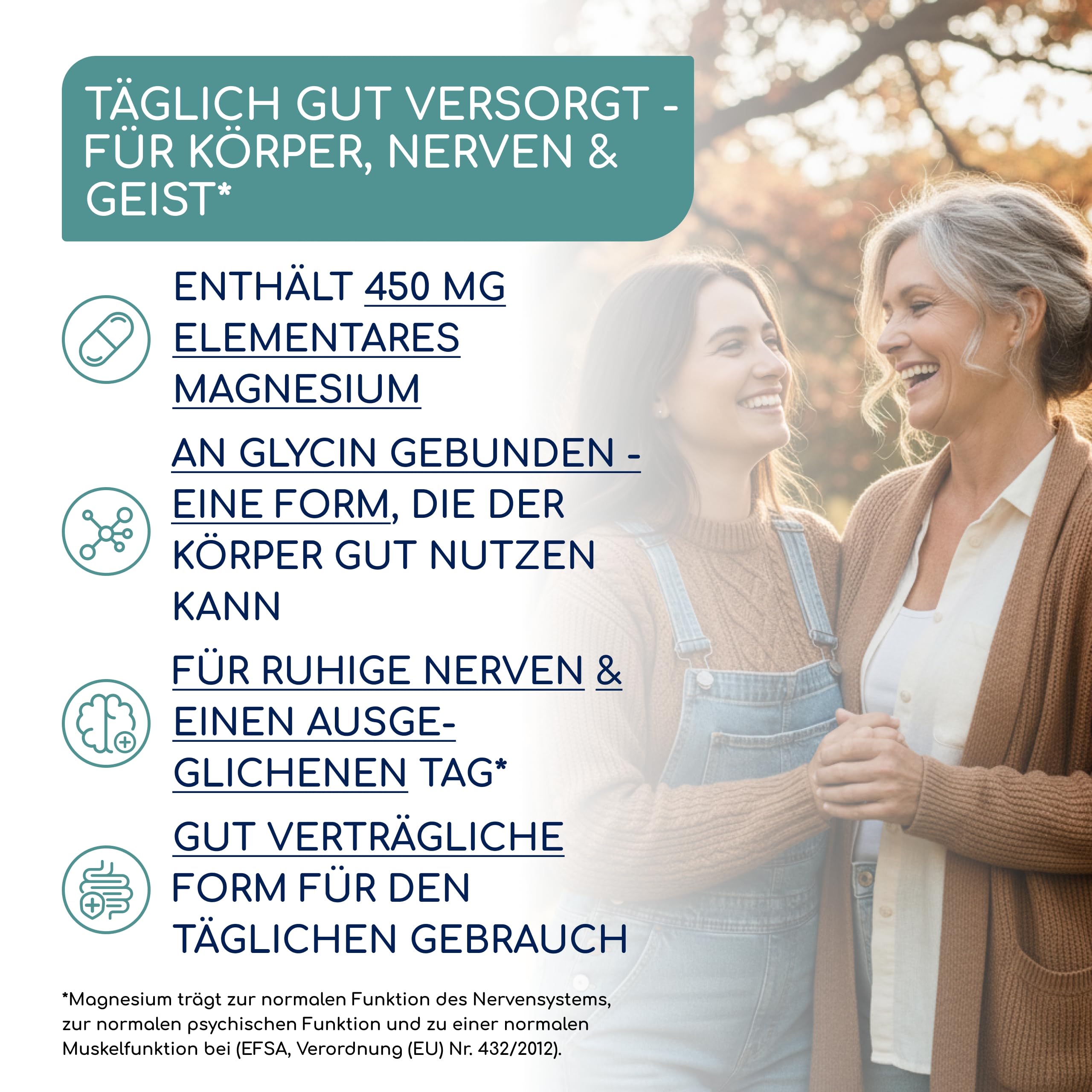 Magnesiumbisglycinat Kapseln - 450 mg elementares Magnesium pro Tag - 240 Kapseln, hochdosiert - hohe Bioverfügbarkeit & Premium chelatiertes Magnesium - 100% vegan, bis zu 4 Monate Vorrat 2