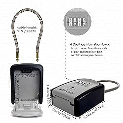 Iron Lock® - Key Lock Box Portable with Removable