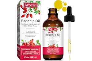 A r b c r n Rosehip Oil for Face,100% Pure Rosehip Seed Oil Cold Pressed Moisturizer for Hair, Skin & Nails 2 fl.oz