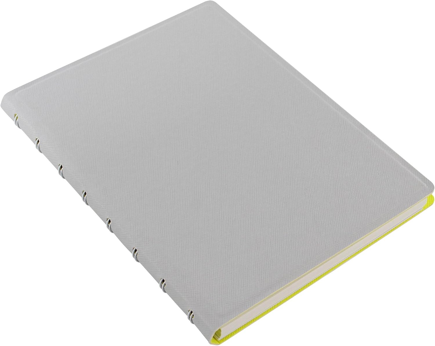 Notebook Saffiano Fluoro A5 Grey/Yellow, Grey / Giallo, Pocket - Image 4