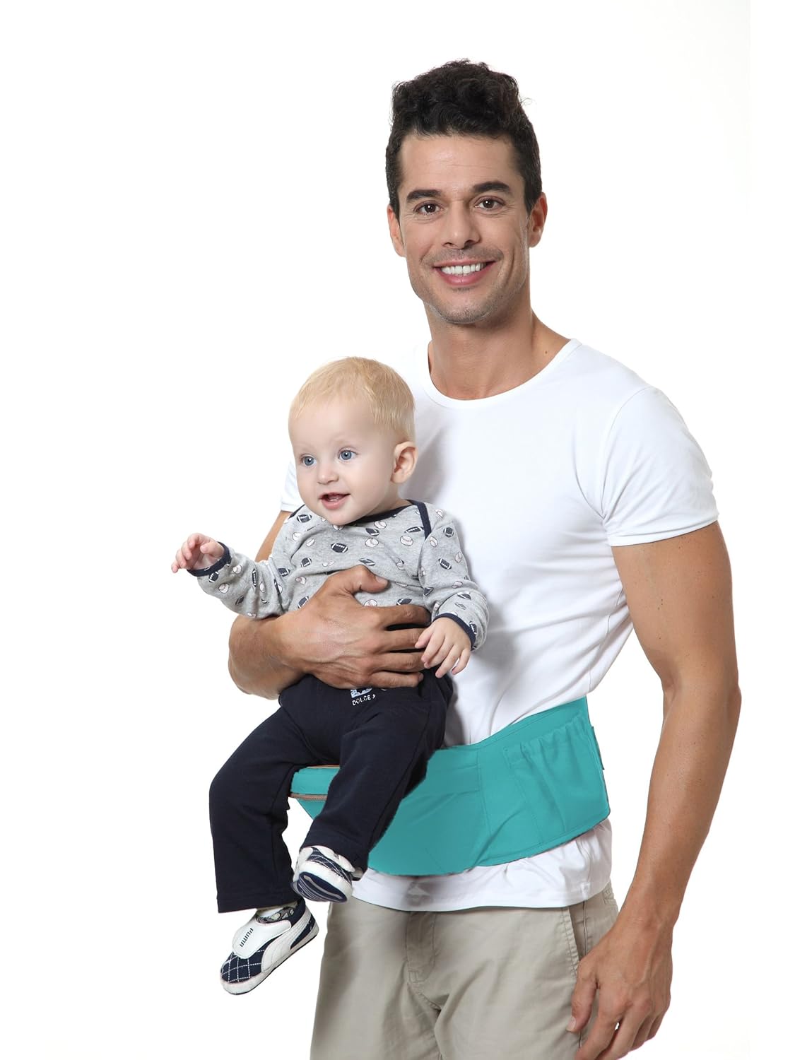 Brighter Elements Ergonomic Baby Carrier with Hip Seat – 5 Positions to Carry Your Newborn, Infant, or Toddler – Safe and Comfortable for Child and Moms, Dads – Great Baby Shower Gift : Baby