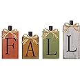 Fall Decorations for Home Thanksgiving Signs Wooden Table Sign Vintage Farmhouse Block Sign Harvest Fall Autumn Home Decor