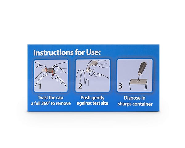 READYLANCE, PRESSURE ACTIVATED SAFETY LANCETS, 100 LANCETS, 23GX1.8MM, BLUE