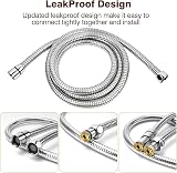 YEAUPE Stainless Steel 1.6m Shower Hose with Copper Core Chrome view 3