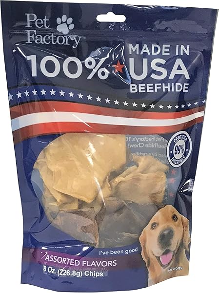 PET FACTORY 100% MADE IN USA BEEFHIDE CHIPS...