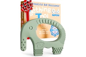 Teething Toy for Babies Age 0 to 6 Months - Baby Elefun 5x Pain Relief Smart Teether - Zero Developmental Delay Silicone Baby