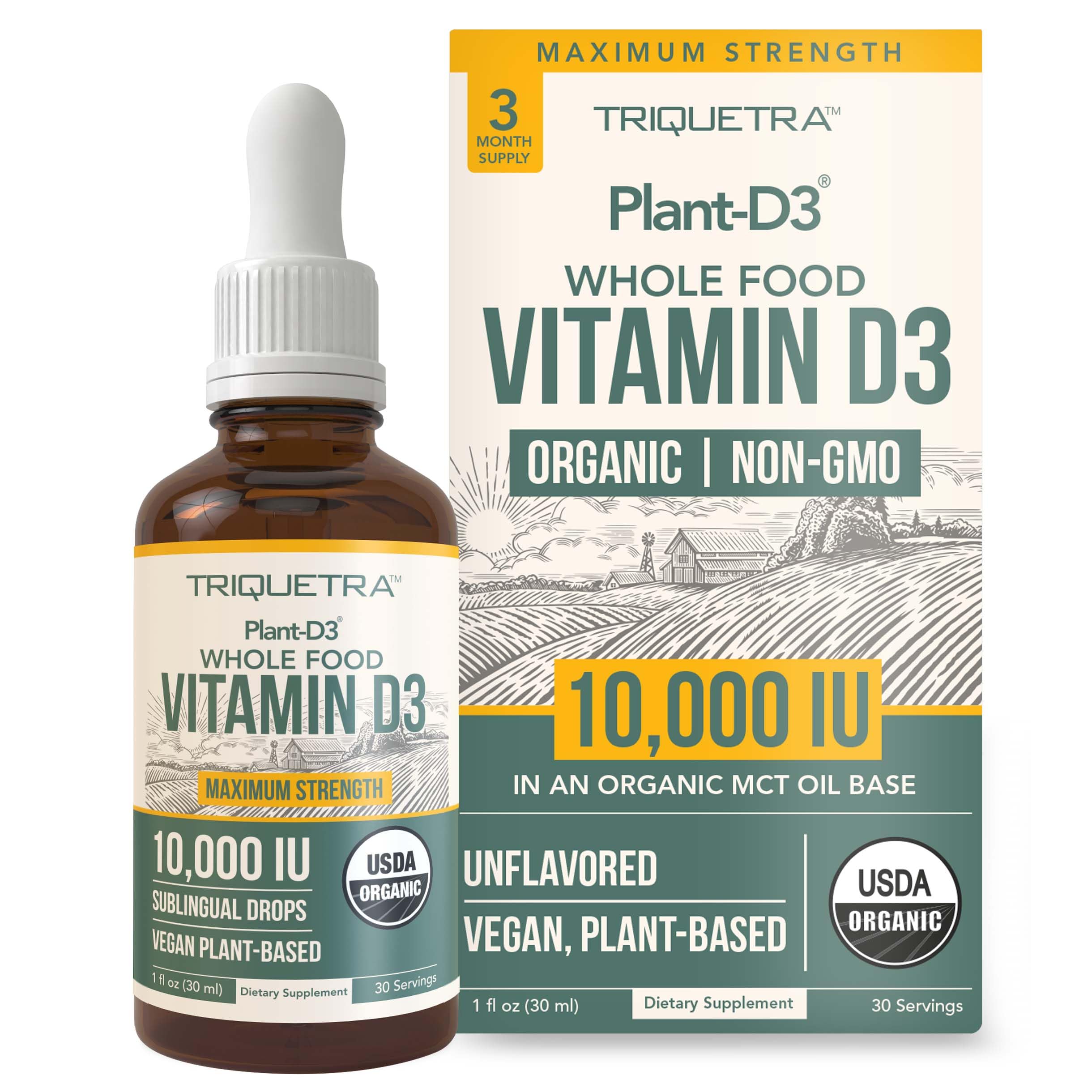 Whole Food Vitamin D3 Drops 10000 IU