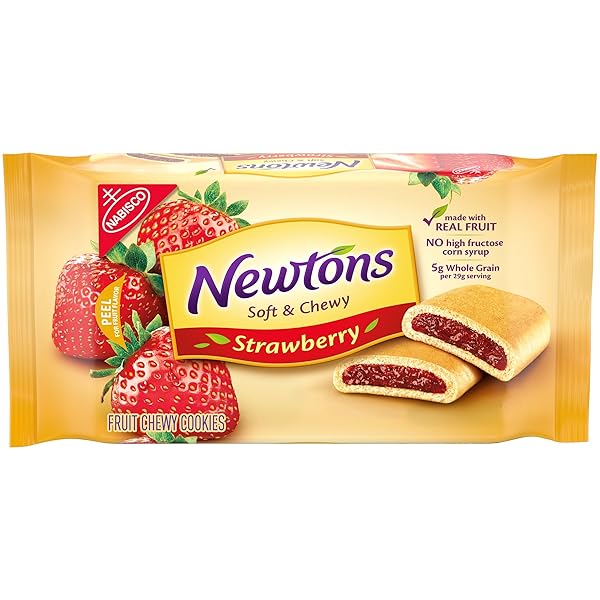 NEWTONS SOFT & FRUIT CHEWY STRAWBERRY COOKIES, (STRAWBERRY BARS), 10 OZ PACK