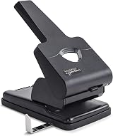 Rapesco 1631 Germ-Savvy Antibacterial Heavy Duty 2-Hole Punch Black
