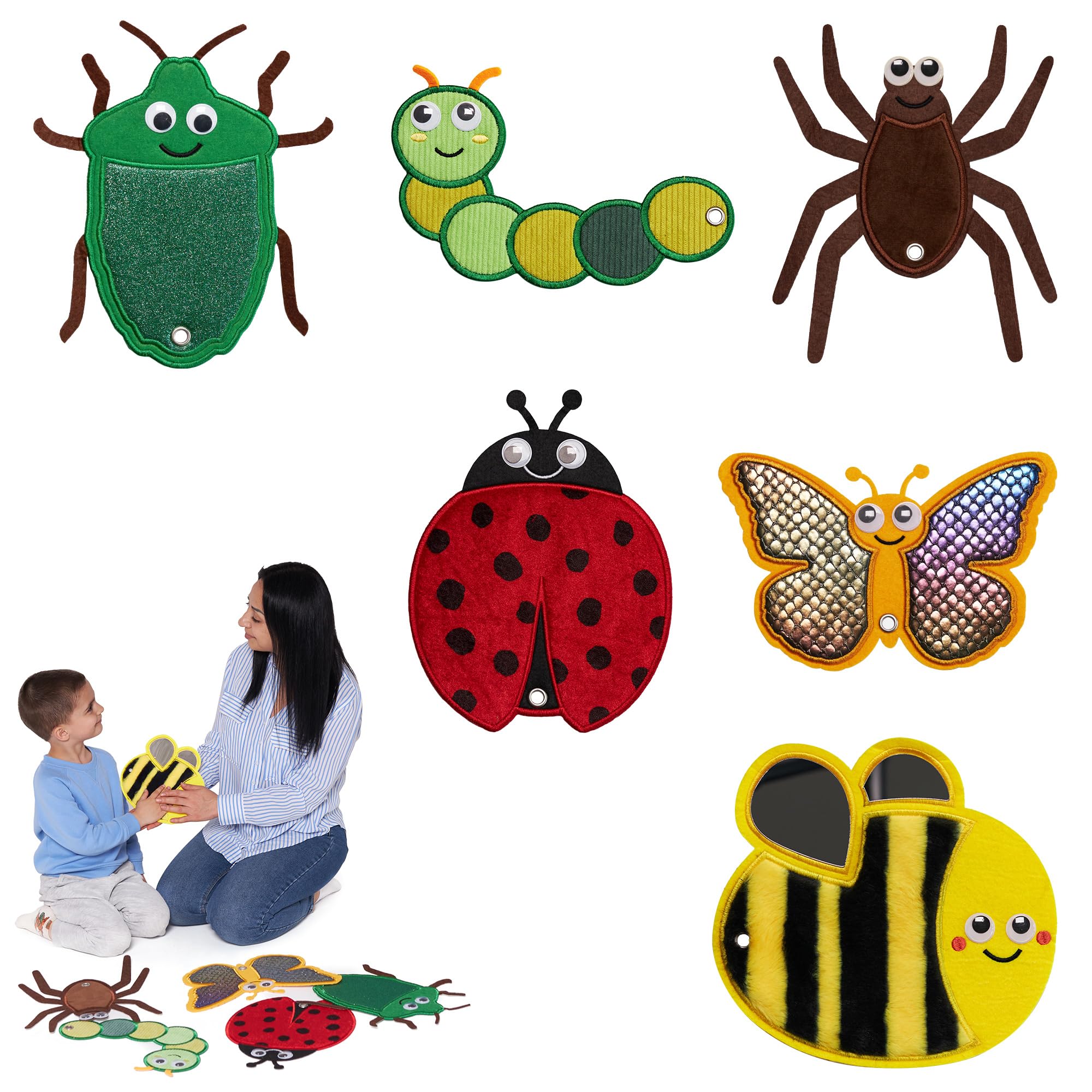 Sensory Mats | Pads For Autistic Children | Tactile Toys | Autism Sensory Room | Playful Learning Toys for Toddlers | Insect Mats