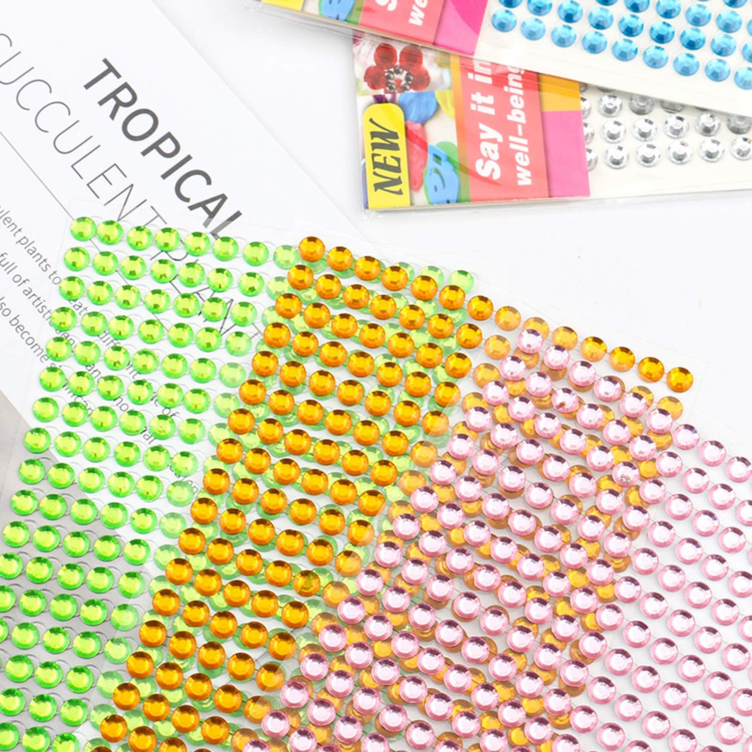 4536 Pieces Rhinestone Stickers Self-Adhesive Jewels Sticker DIY Craft Cards Embellishment Diamond Gem Decorations - Image 5