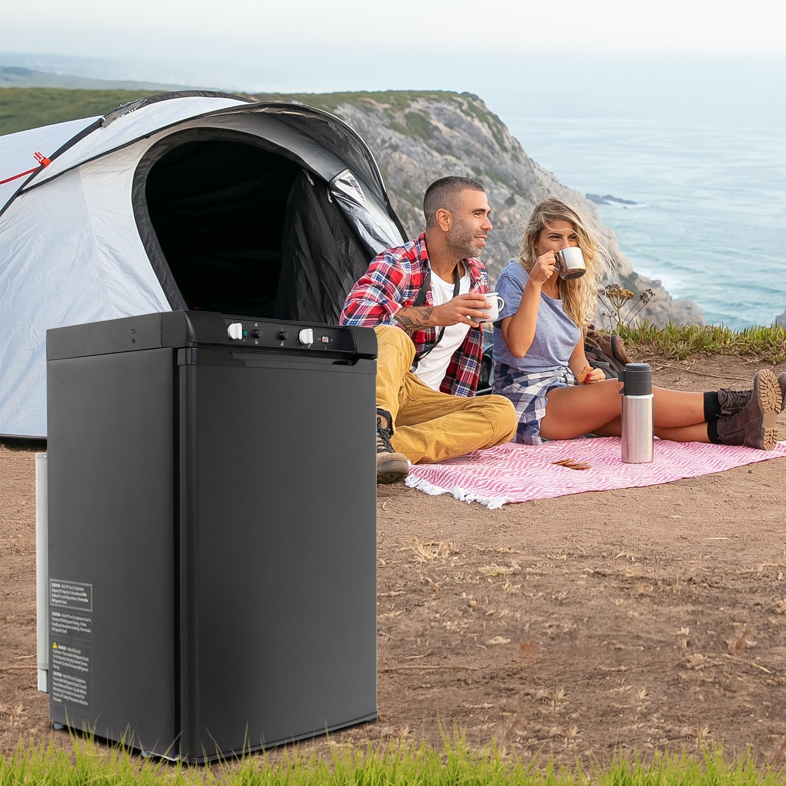 Three Way Rv Fridge Mua Techomey 3.5 Cu.Ft RV Propane Refrigerator with Freezer, 3 Way RV ...