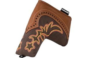 Craftsman Golf Cowboy Western Retro Brown Blade Putter Club Head Cover Headcover for Scotty Cameron Odyssey Callaway Taylorma