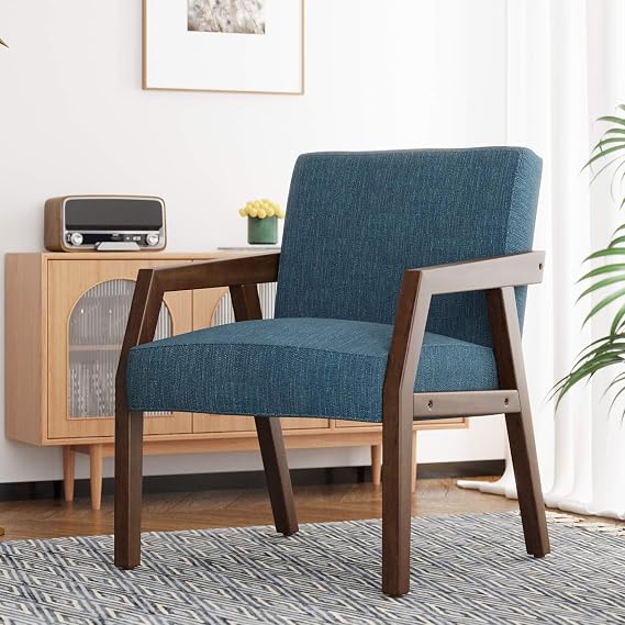 Amazon.com: HUIMO Arm Chair & Accent Chair, Wooden Mid-Century Modern