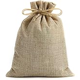 Tendwarm 20 Pcs 5x7 Inch Burlap Gift Bags with Drawstring Recyclable Linen Sacks Jewelry Bag for Wedding Party Favors DIY Craft