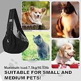 Zuimei Puppy Sling Carrier Black Hand-Free Front Pet Carrier Bag for Small Dogs view 4