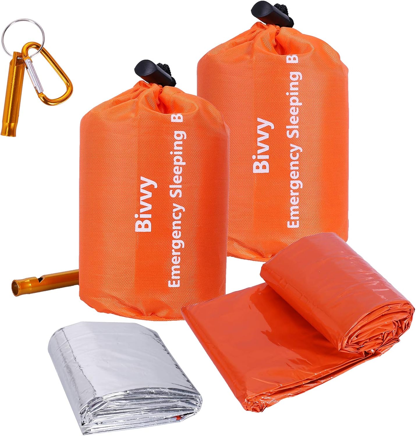Xtextile 2Pack Emergency Sleeping Bags Lightweight and Compact Sack Survival Sleeping Bag Waterproof Thermal Emergency Blanket Survival Gear for Outdoor Camping, Hiking, Wild Adventures : Sports & Outdoors