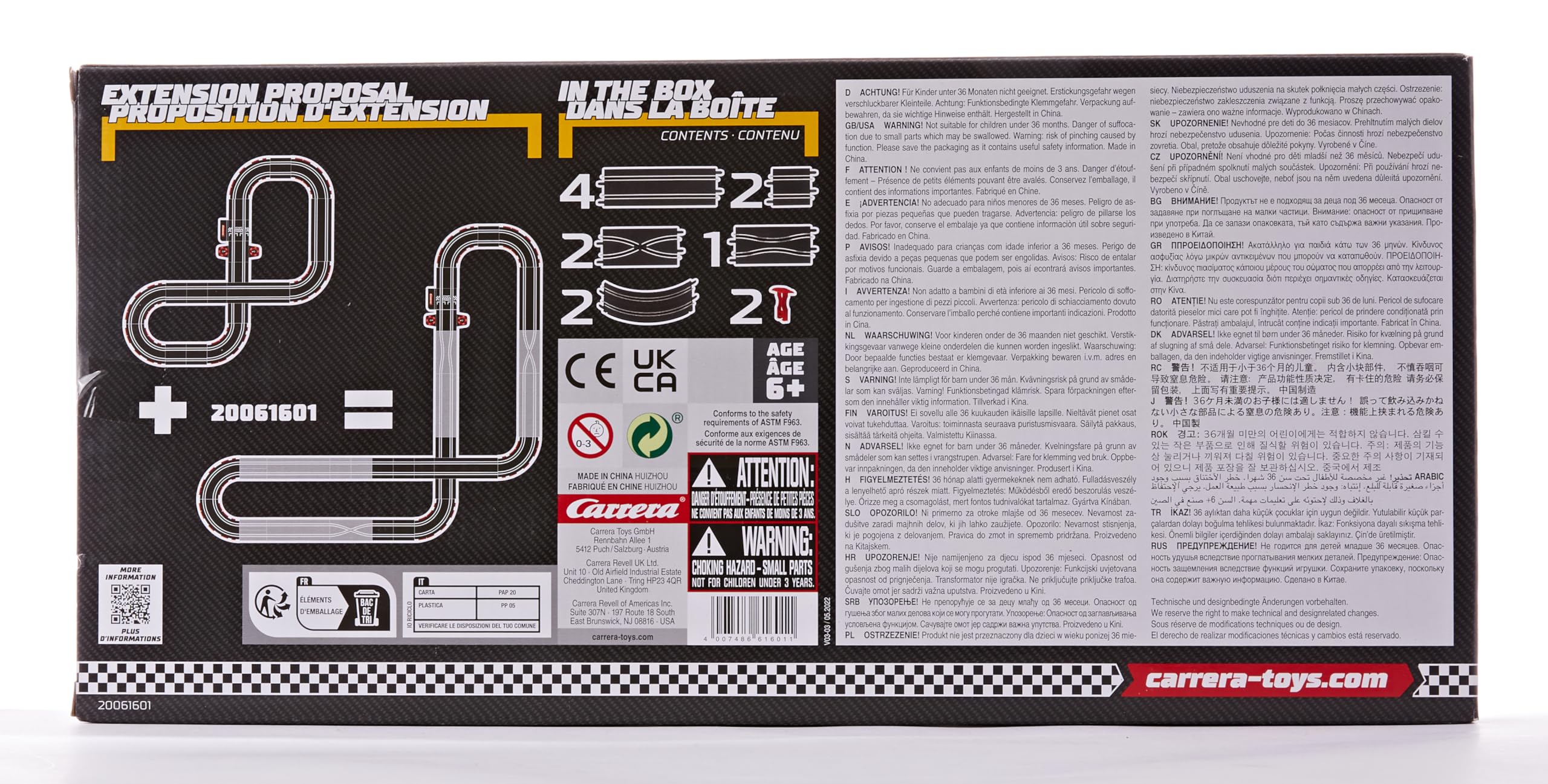 Carrera Go Extension Set #2-11Piece Track Expansion Accessory Pack - for Use with 1: 43 Scale Go & Digital143 Slot Car Racetrack Systems