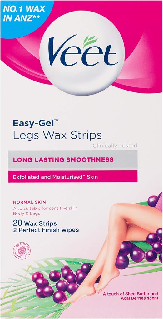 Veet Wax Strips for Legs & Body, Normal, 20s Amazon.co.uk Health
