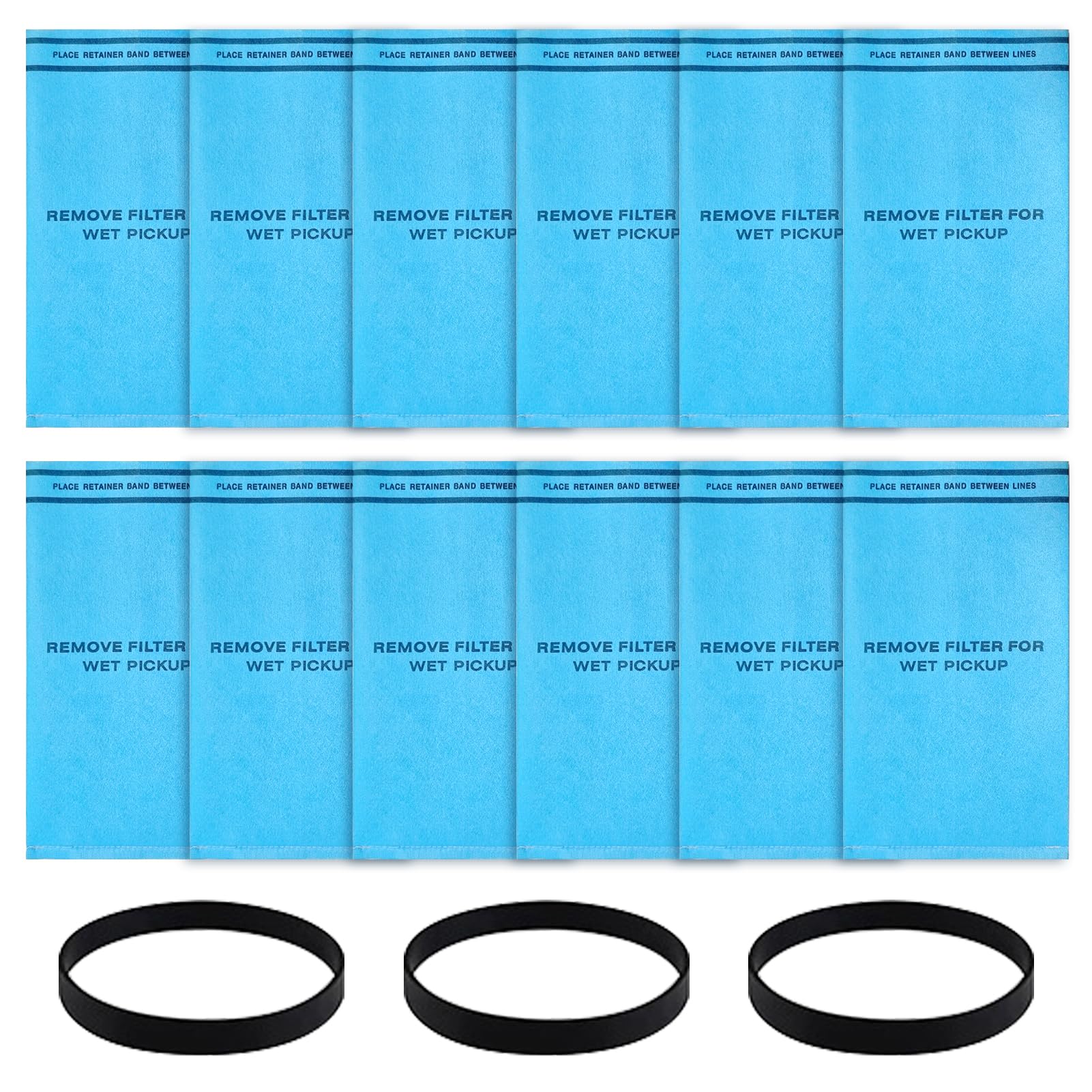Photo 1 of 12 Pack 38737 Dust Filter Bags Replacement for Craftsman 2 to 2.5 Gallon Wet/Dry Vacuums and Powerhead Bucket Vac, with 3 Retaining Bands Blue, Part# 9-38737/CMXZVBE38737, WORKSHOP, WS01025F2, VF2000