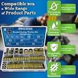 ZDBB 378 Pcs Bonded Sealing Washer Kit M5-M50 NBR Metal Gasket Set view 6