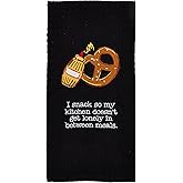 Mud Pie Circa Kitchen Waffle Weave Towel, Snack, 26" x 16.5"