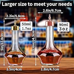 LINALL Bitters Bottle Set - Dasher Top Professional