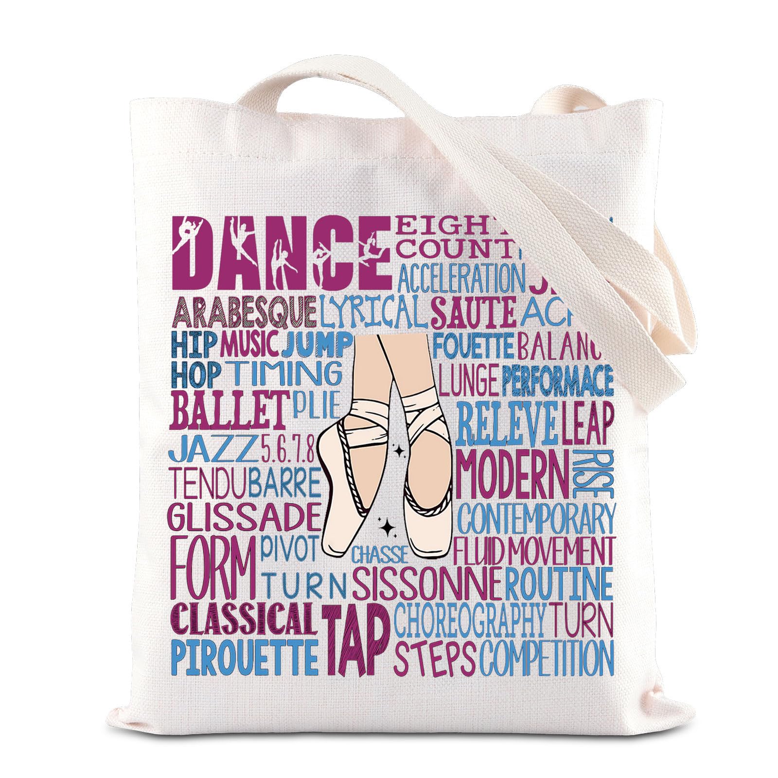 FOTAP Dance Gift Dancer Handbag Dance Team Art Gift Dance Coach Tote Bag Dance Teacher Gift Thank You Gift Dance Lover Gift (DANCE 5678 UK)