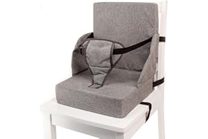 ZEDORA Toddler Booster Seat for Dining Table Kitchen Chair - High Portable Cushion Child Kids Seats, Restaurant Eating Chair with Adjustable Straps & Non-Slip Base for 1-5 Year Old Toddlers