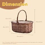 Wickerfield Wicker Wedding Flower Girls Basket 14x23x31 cm Natural Dye view 3