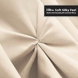 Nestl Beige Cream Bed Skirt Twin Size, Pinch Pleat
