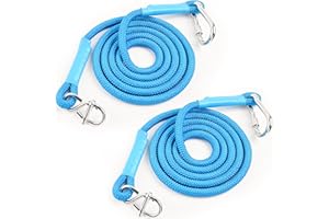 DONILIGA Adjustable Tree Swing Rope, Tree Swing Strap - Suitable for Outdoor Swings, Hammocks, and Amusement Parks Rope Extensions - Length (90.5") (2 Pieces of Biue 7.5FT)