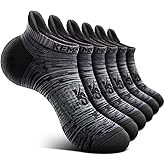KEMISANT Men Running Socks,Active Ankle Socks No show Cushioned Footbed Arch Support
