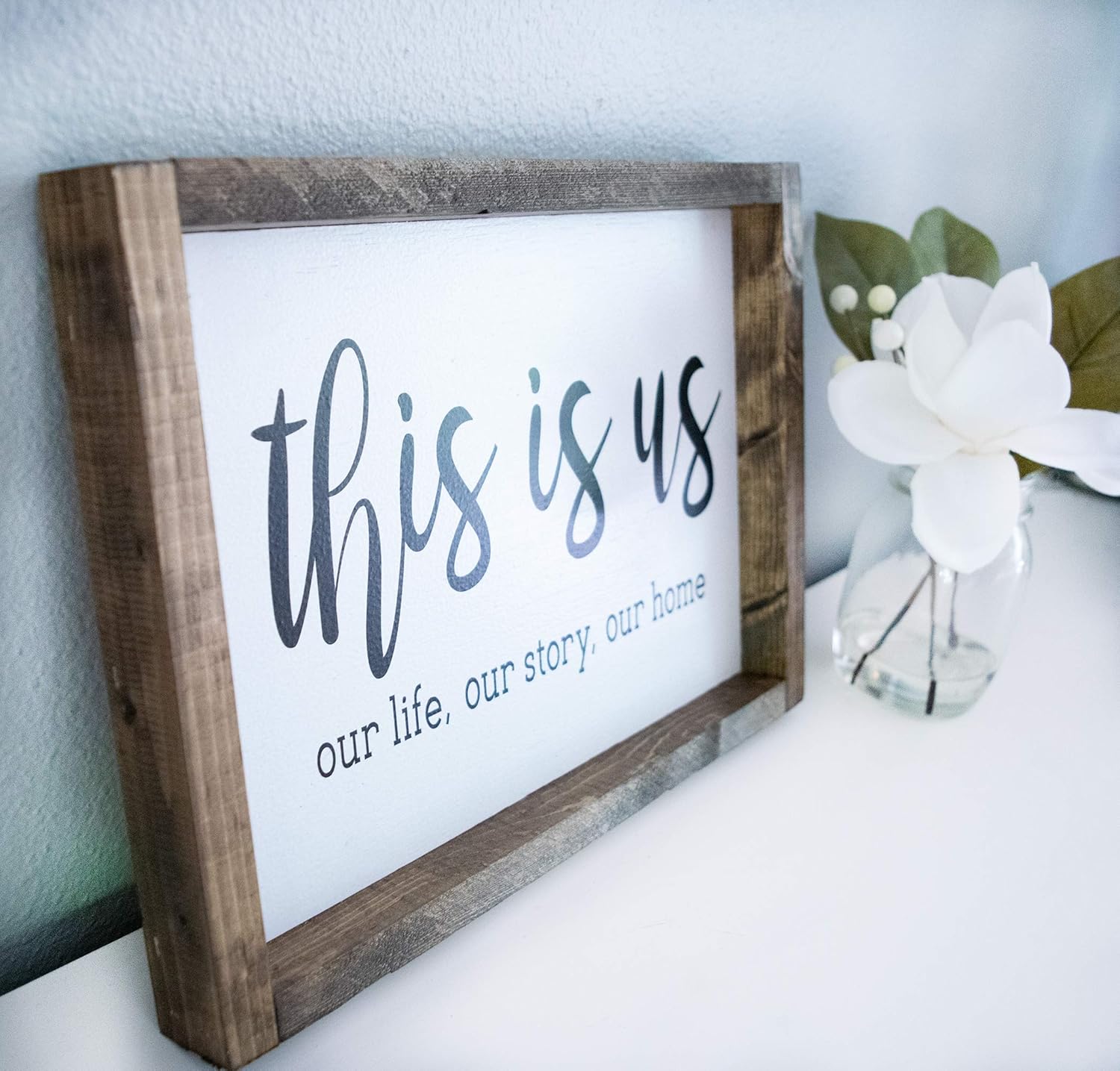This Is Us Wall Décor Wood Sign Rustic Farmhouse Style Home