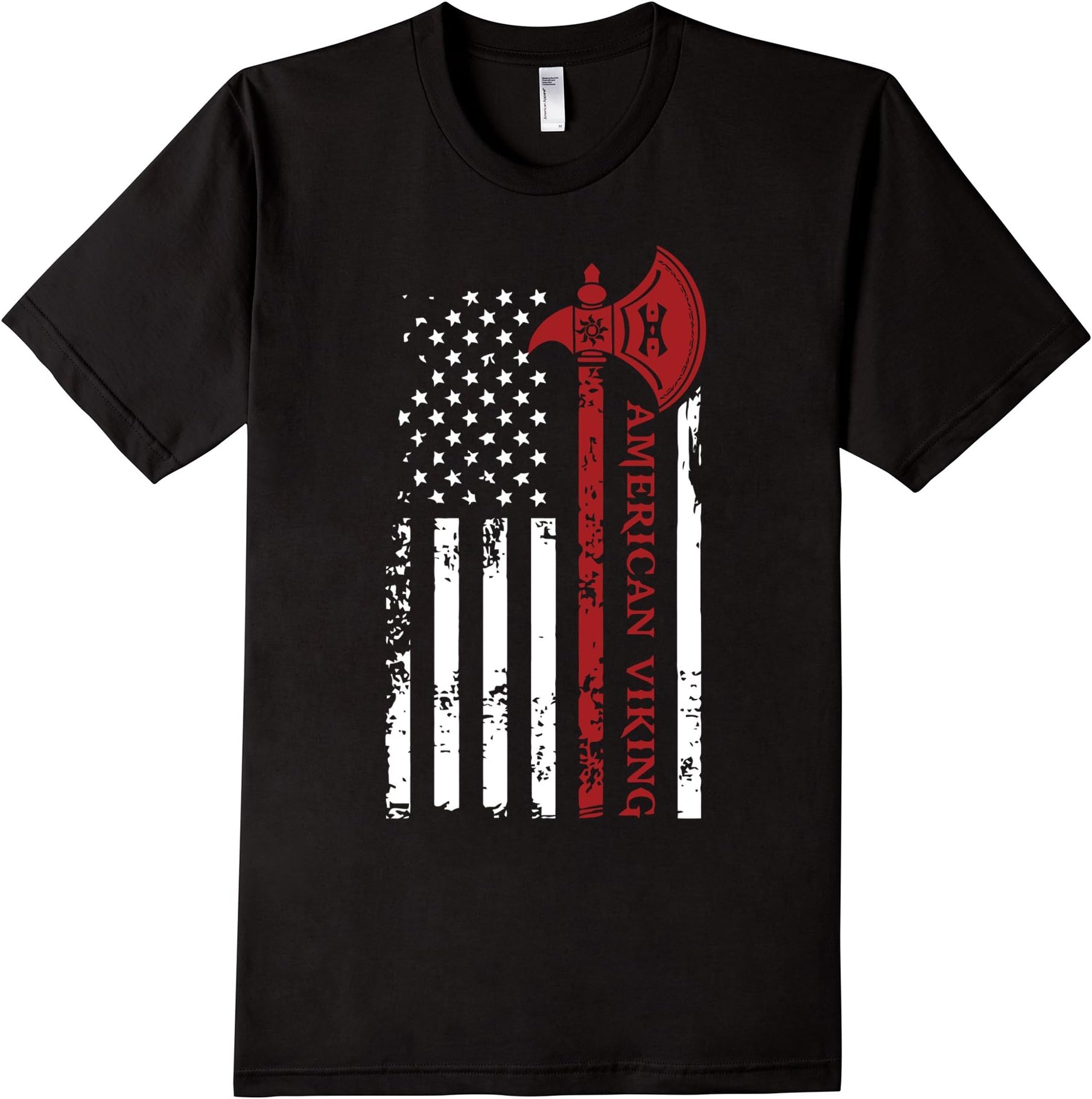 Men's American Viking Norse Pagan Tshirt Medium Black