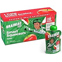 Brainiac Kids Applesauce Pouches, 3.2 Ounce (Apple, 10 Count)