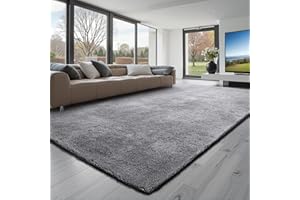VEVOR Indoor Plush Area Rugs, 8 x 10 ft Soft Plush Carpet, Furry Shag Area Rugs for Living Room, Bedroom, Sunroom, Modern Hom