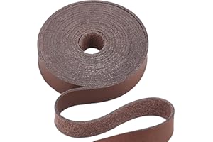 GORGECRAFT Dark Brown Genuine Leather Strap Strip 1/2 Inch Wide 79 Inch Long Leather Belt Strips Wrap Single Sided Flat Cord for DIY Crafts Projects Clothing Jewelry Wrapping Making Bag Handles