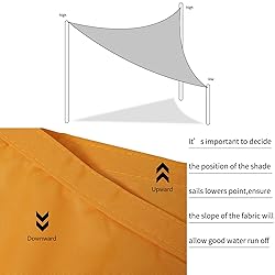 Jneaicn Shade Sail Waterproof Sun Canopy Triangle