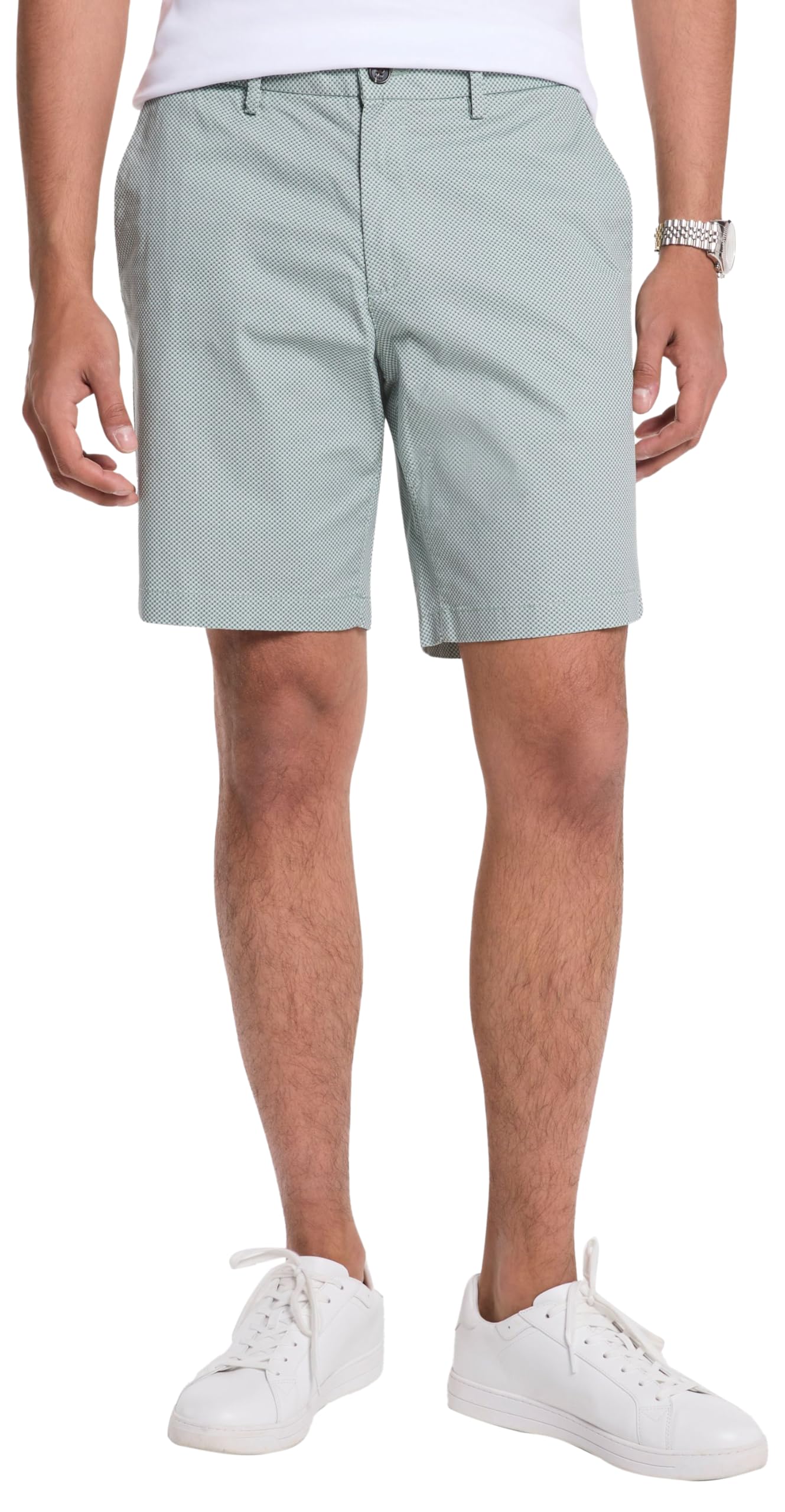 Michael Kors Men’s Cotton Stretch Short, Green Geo Print