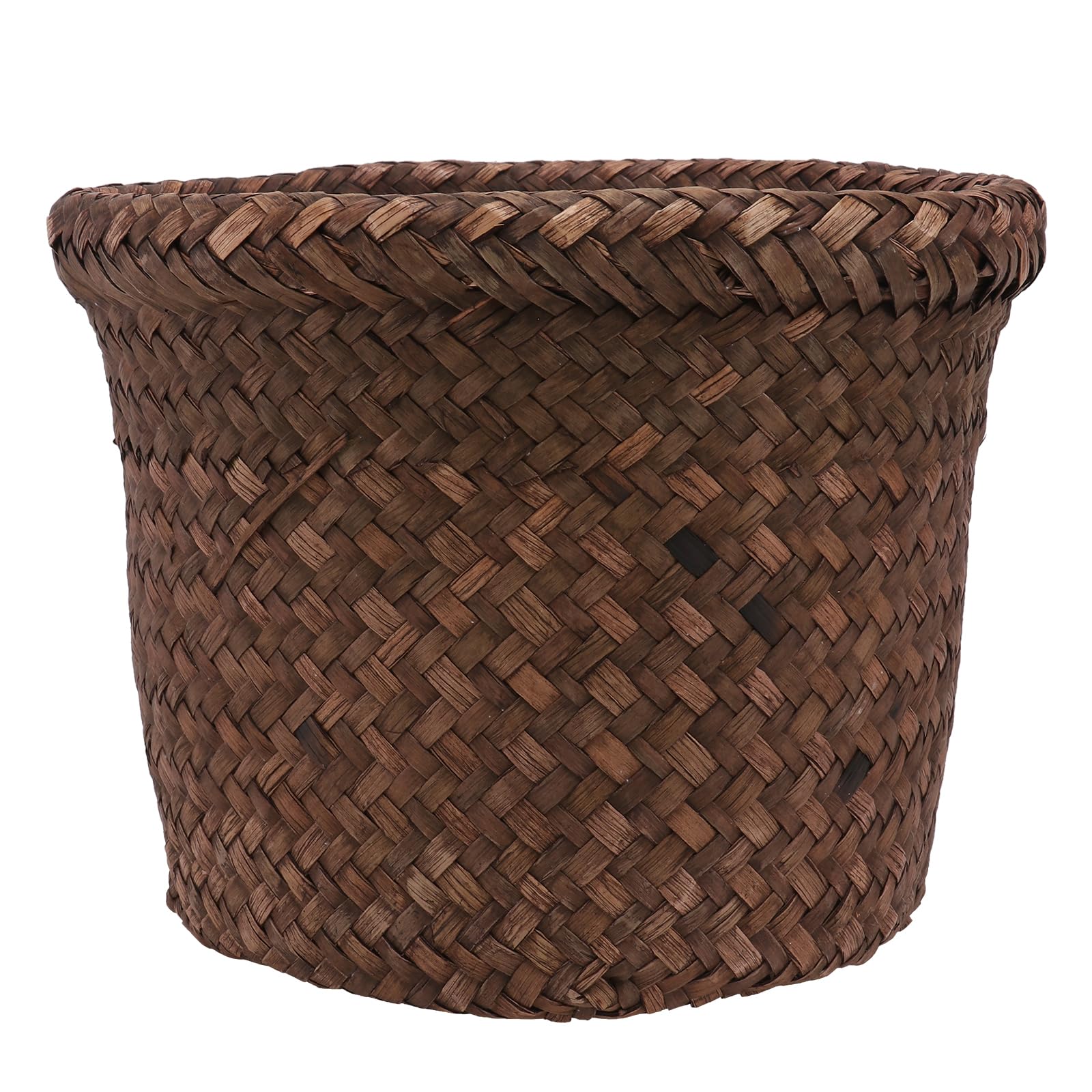 Seagrass Basket, Woven Plant Pot Indoor & Outdoor, Planter Contianer Basket Rustic Decorative Flower Pot Storage Organizer for, 5.9 x 4.7in