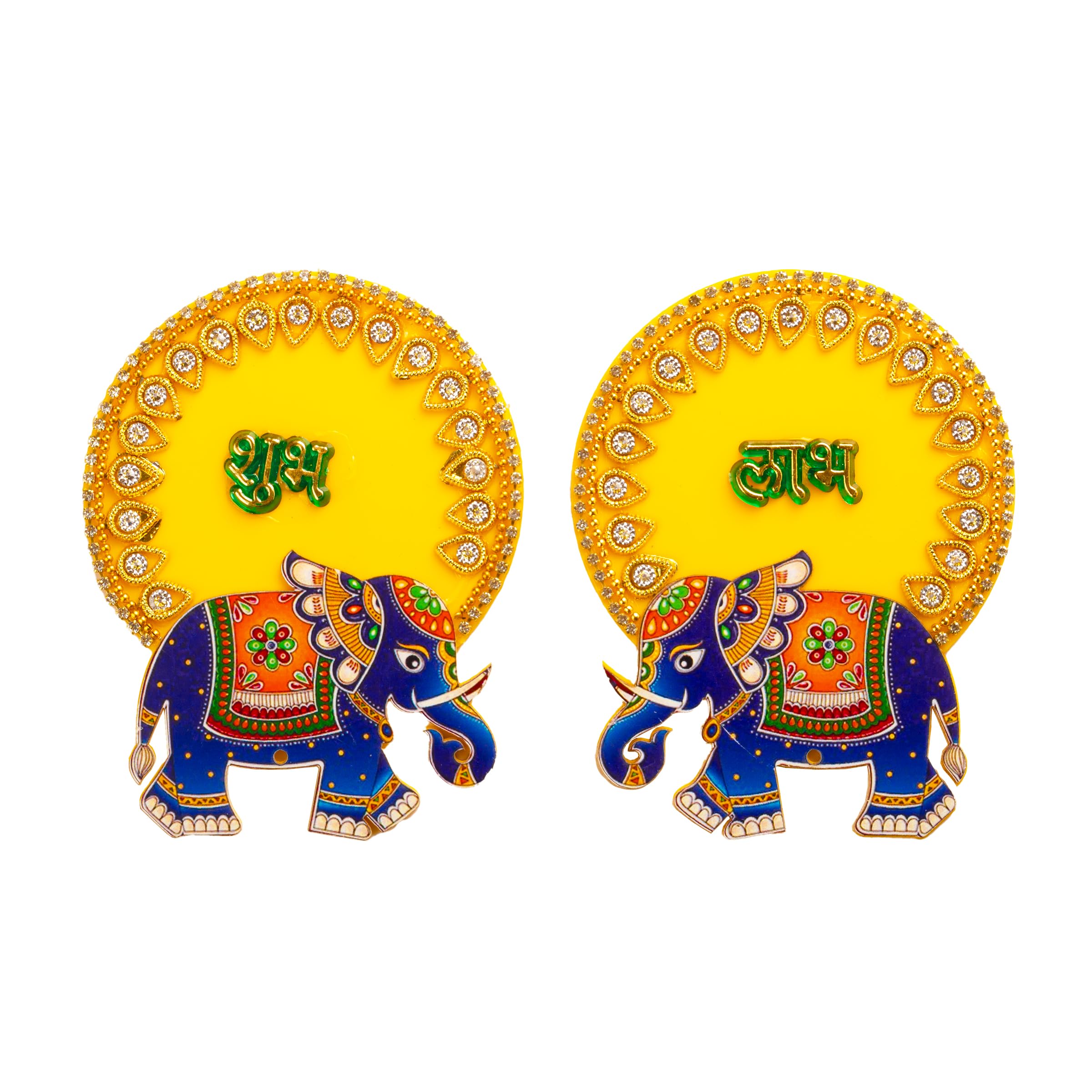 Shubh Labh Charan Diwali Lakshmi Charan Pagla Padhuka Footsteps Floor Wall Main Door Stickers for Festival Pooja Home Temple Office Décor Decoration and Gifting (Design-1)