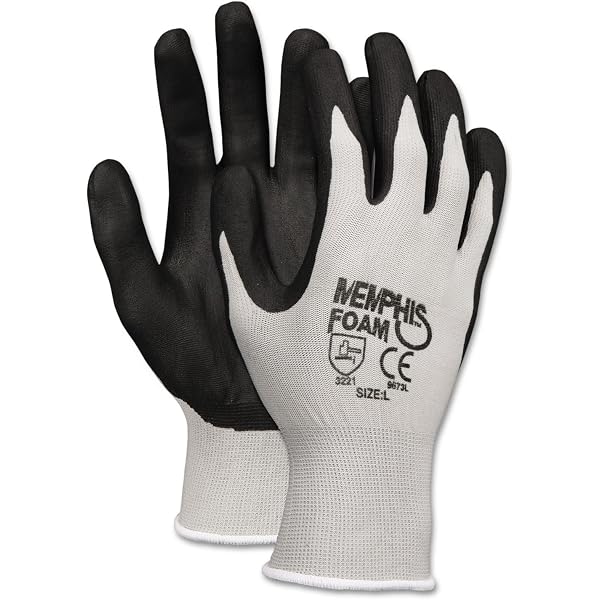 Amazon.com: Memphis Glove 9673L Foam Nitrile Gloves, Large, Black 